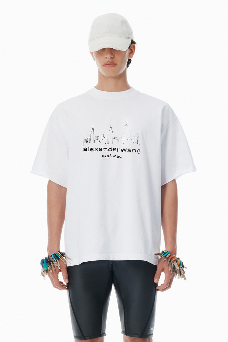 White Cotton Oversized Logo T-Shirt 2