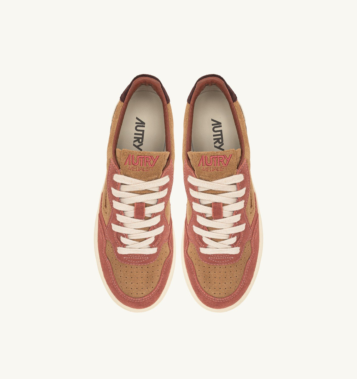 MEDALIST LOW SNEAKERS IN TRICOLOR BONITO STREET AND WINE SUEDE - 5