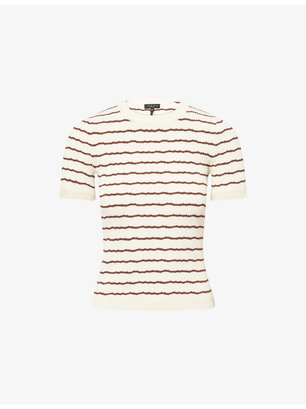 Chiara Striped Cotton-Blend Ribbed Knit Top - 1