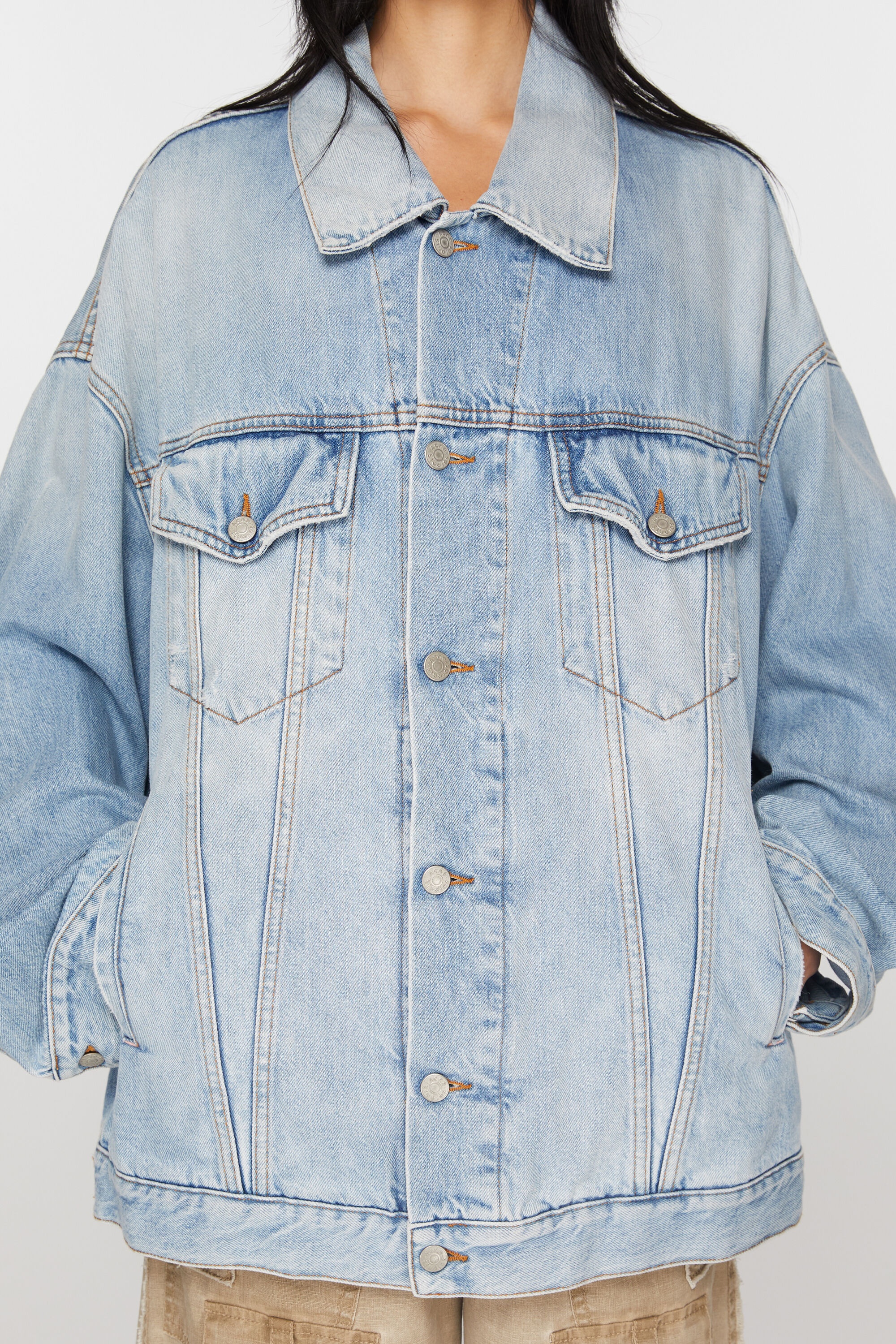 Denim jacket - Oversized unisex fit - Light blue - 5