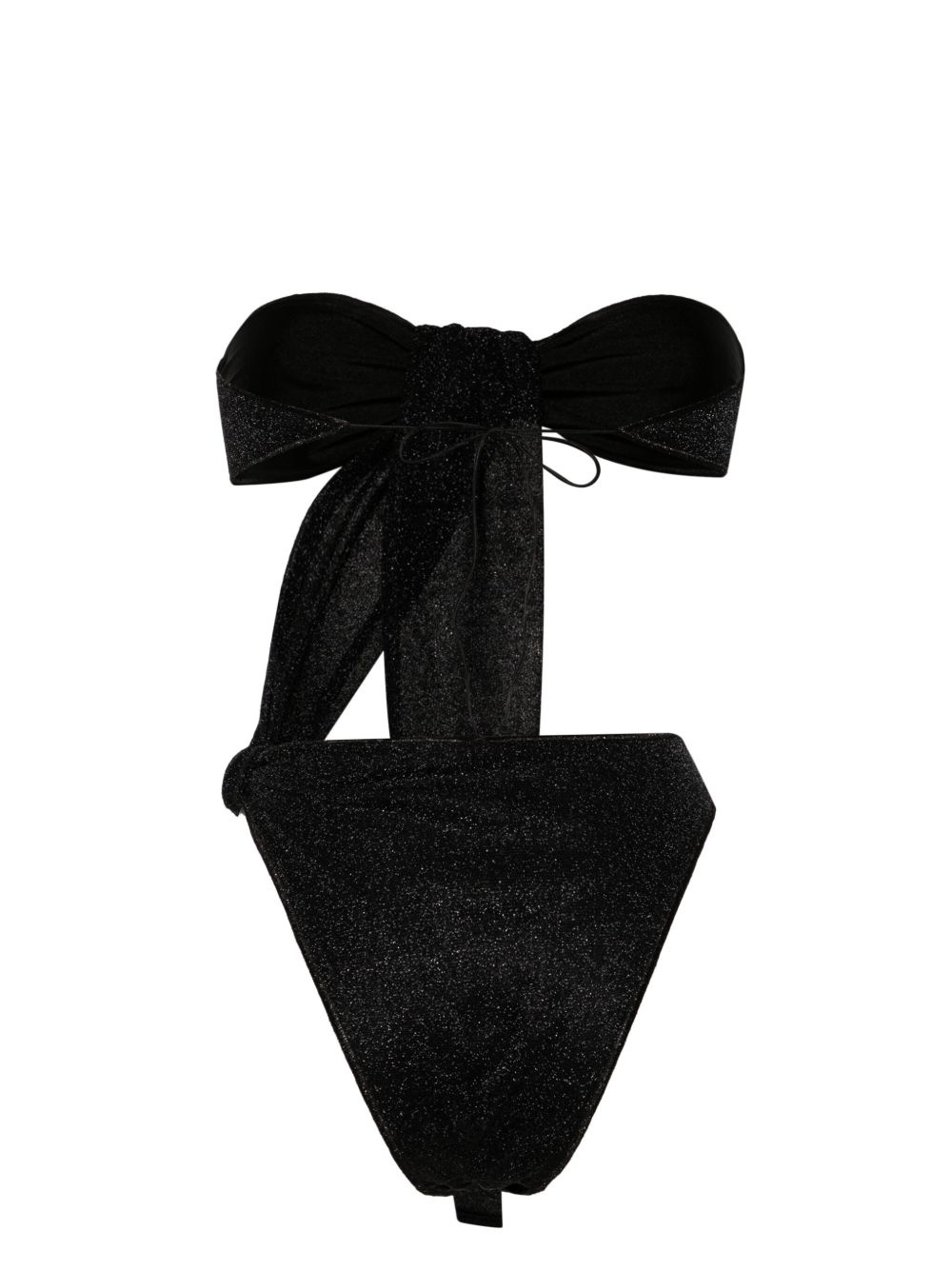 cut-out detail lurex swimsuit - 2