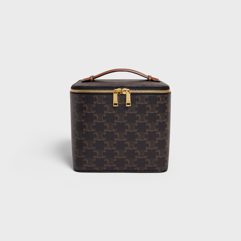 SQUARE VANITY CASE IN TRIOMPHE CANVAS AND CALFSKIN 1