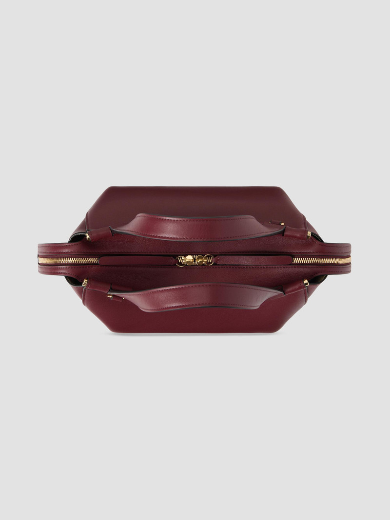 Women's Ida Leather Top Handle Bag - Bordeaux 4