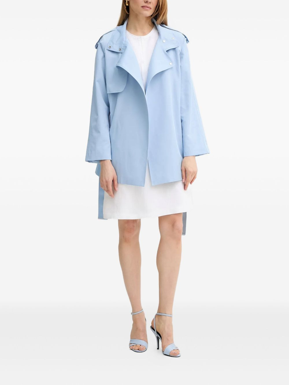 ruffle-detail keyhole dress - 2