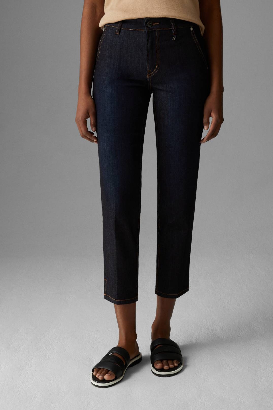 ADA STRAIGHT FIT JEANS IN DARK DENIM BLUE - 2