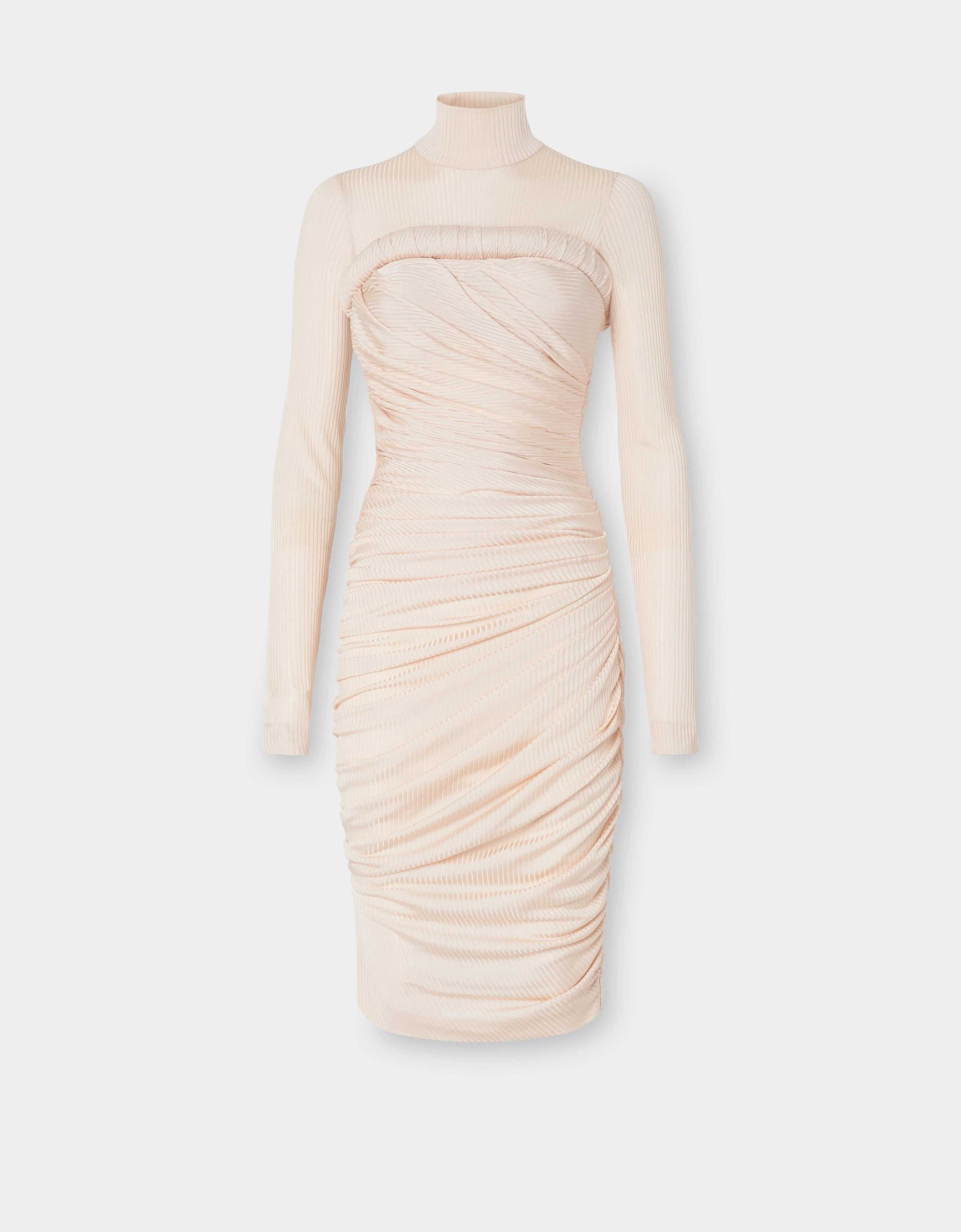 Ribbed Midi Dress in Viscose Jersey - 1