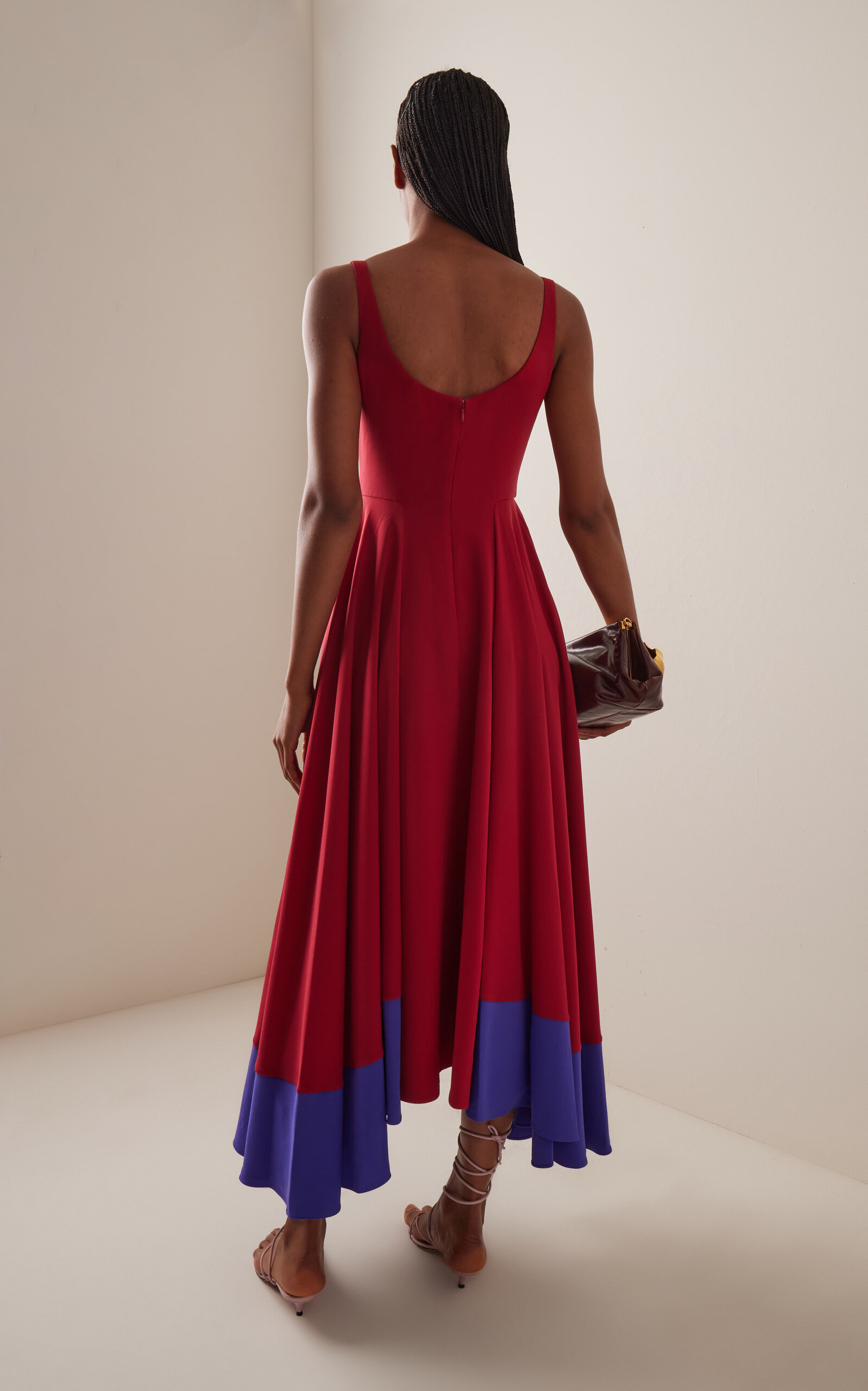 Awn Crepe Dress red - 4