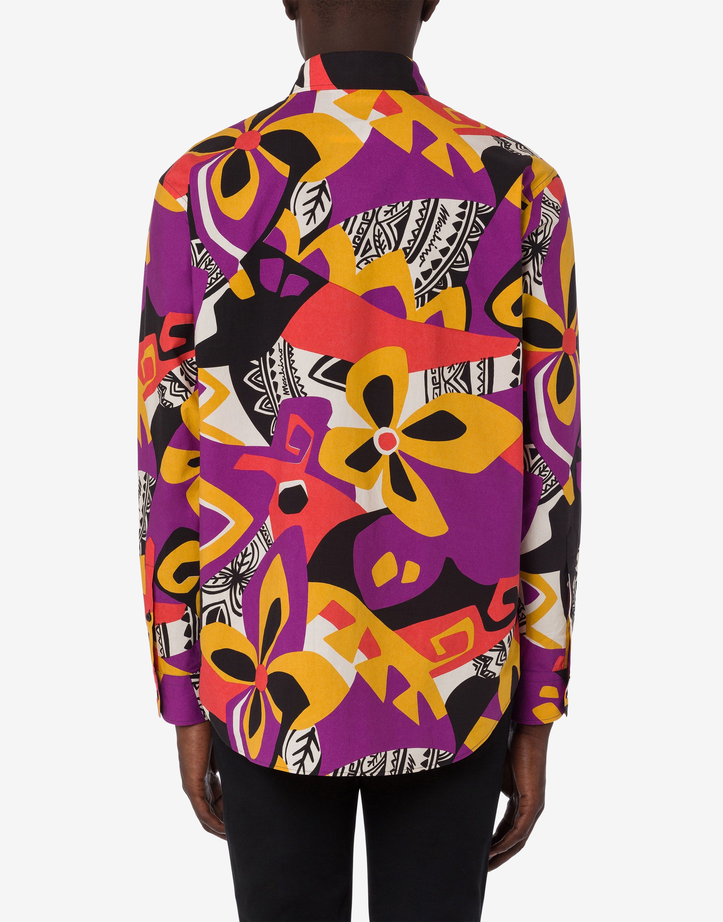 GEOMETRIC PRINT POPLIN SHIRT - 3