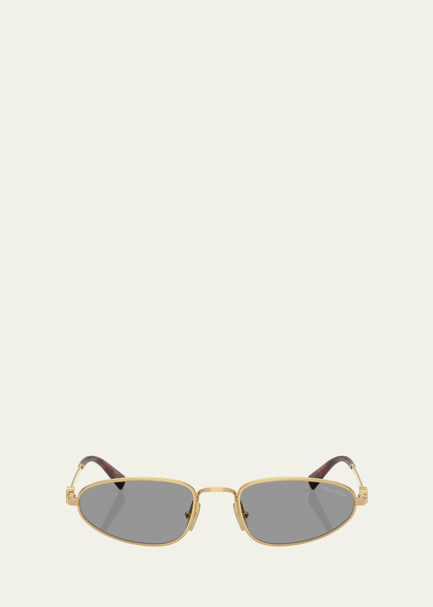 Logo Metal Oval Sunglasses - 1