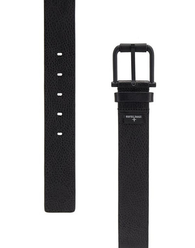 Stone Island 94772 TUMBLED LEATHER BELT BLACK outlook