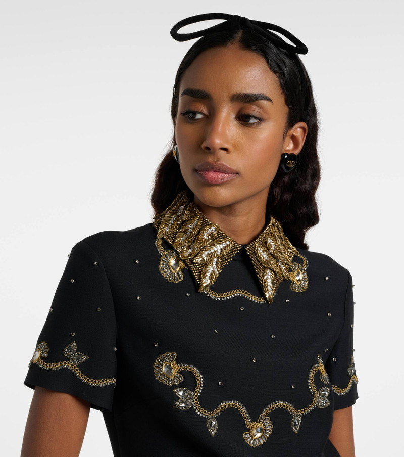 Valentino VLogo cotton velvet headband outlook