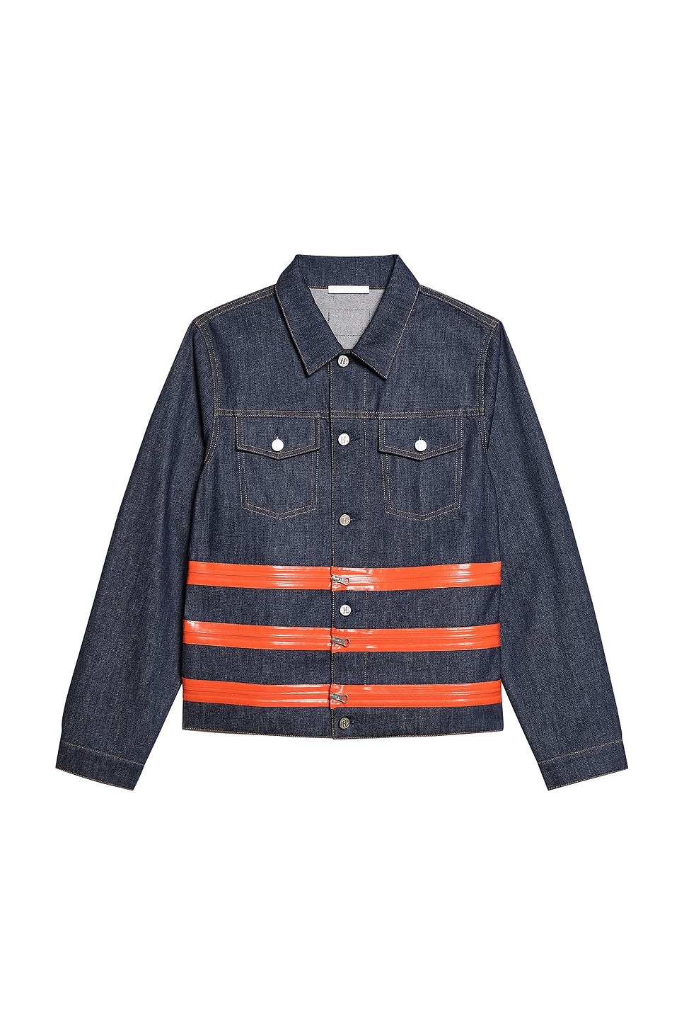 3 Zip Trucker Denim Jacket in Undone Indigo - 1