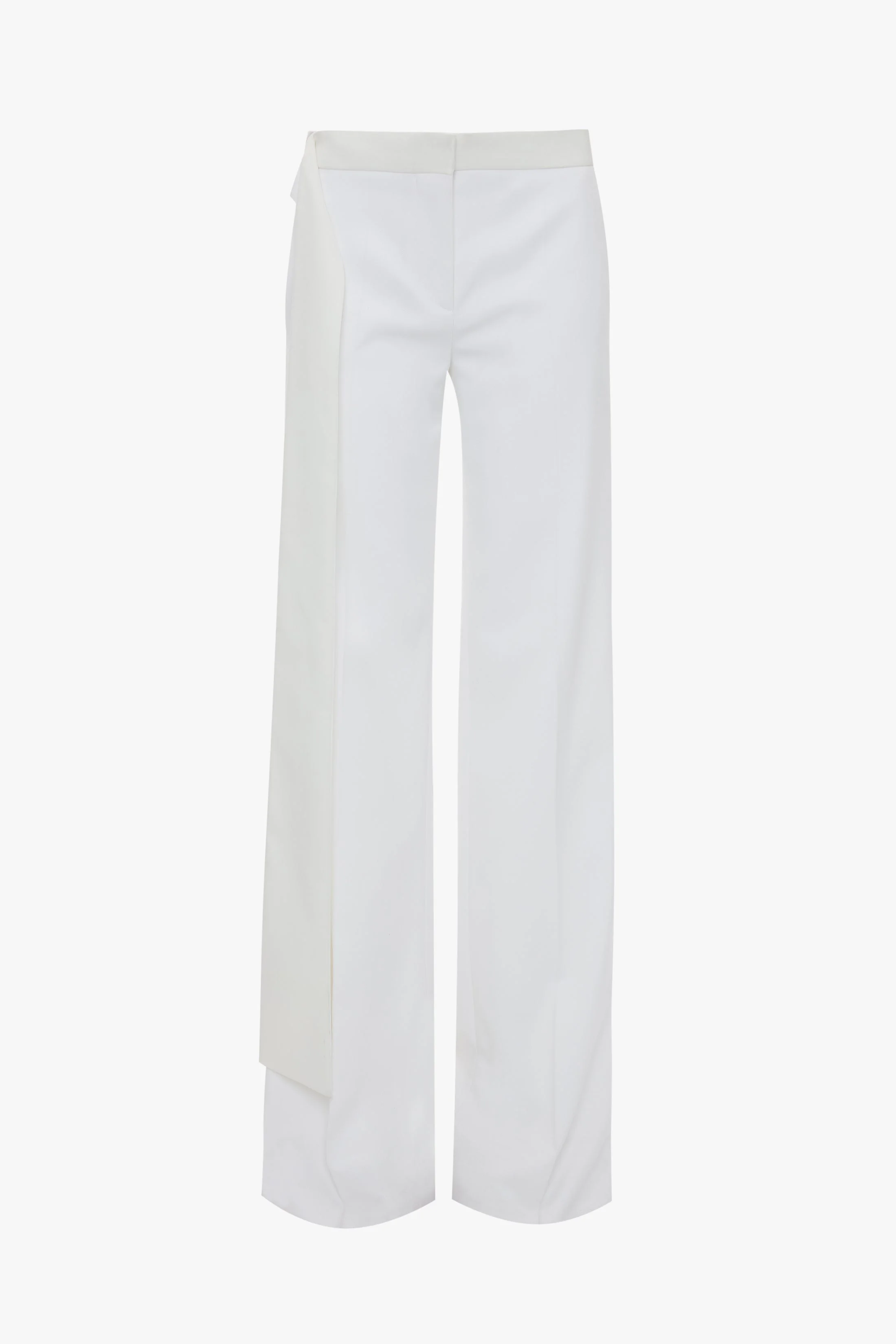 Satin Waistband Trouser In Ivory - 1