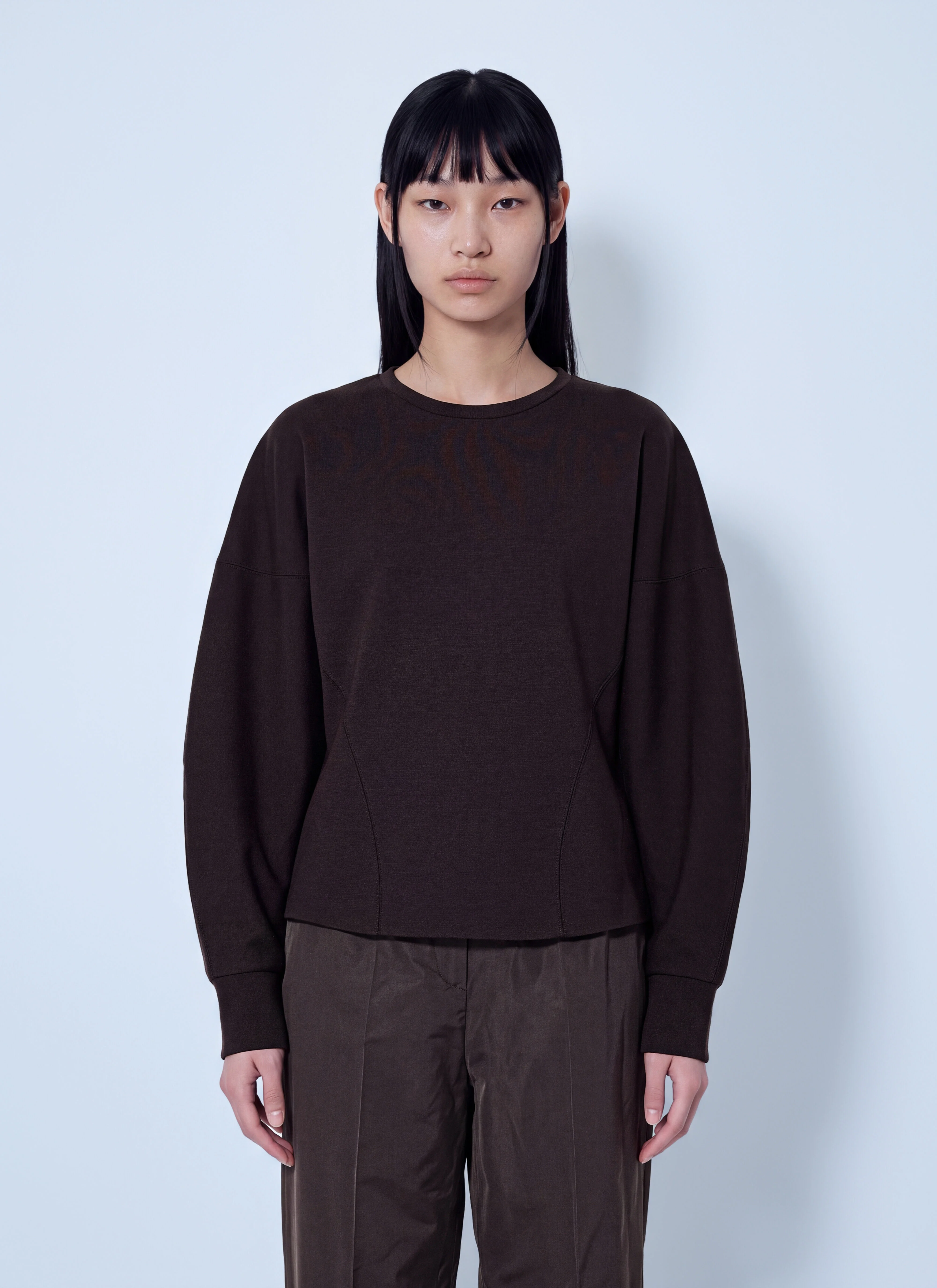 Structured Crewneck Sweatshirt - 1