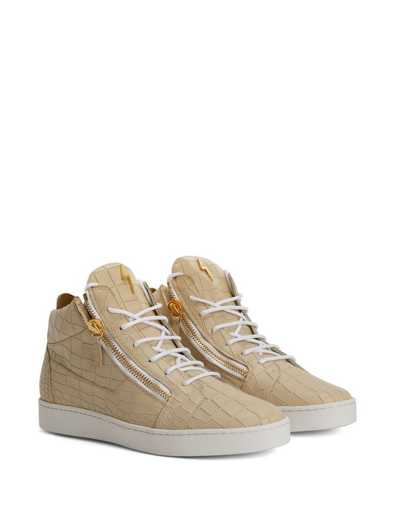 Giuseppe Zanotti Frankie crocodile-embossed hi-top sneakers outlook