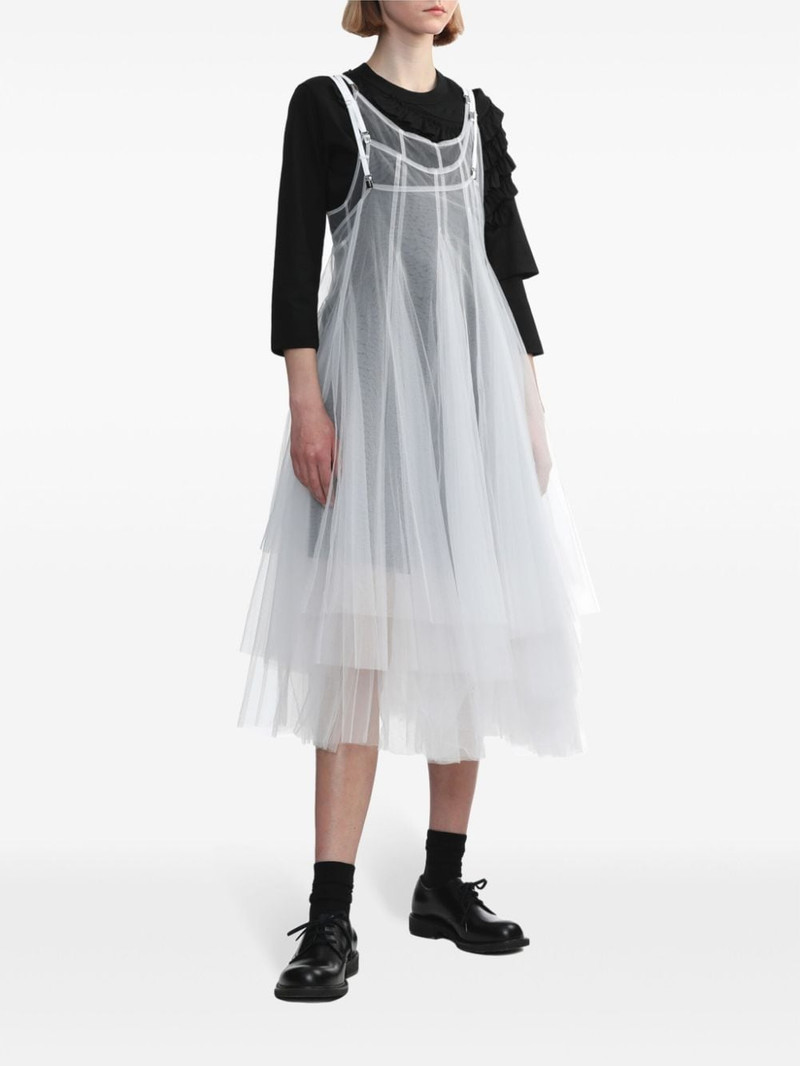 Noir Kei Ninomiya tulle overlay sheer dress outlook