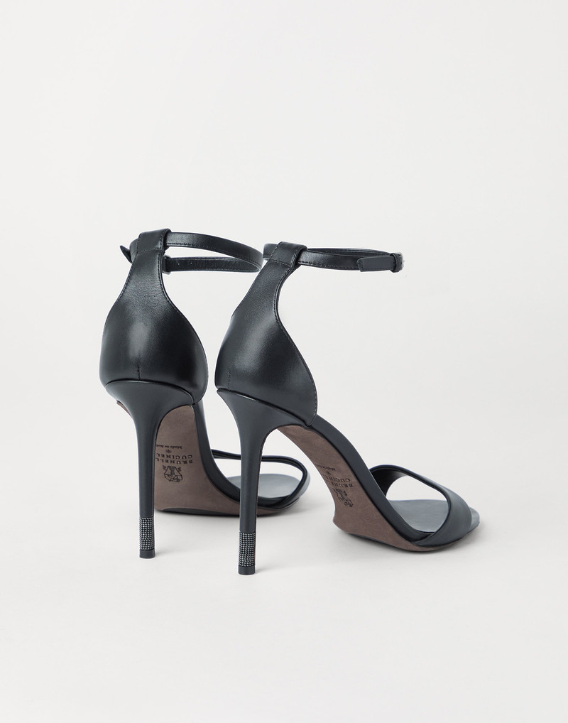 Brunello Cucinelli Nappa leather heels with monili outlook