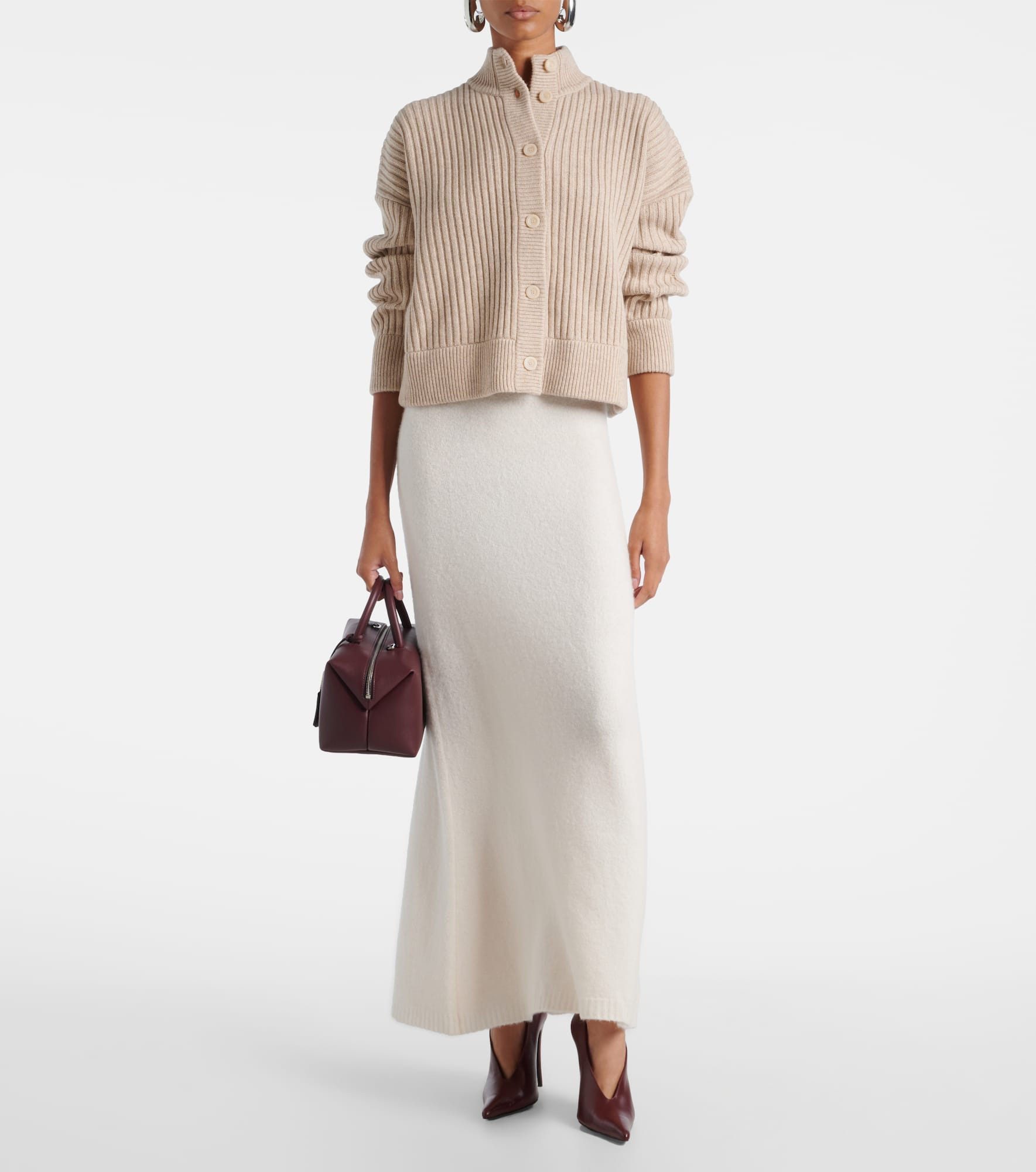 Dorina cashmere-blend maxi skirt - 2