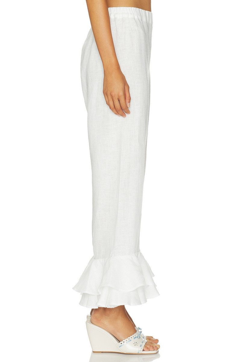 SLEEPER Cha-cha Linen Lounge Pants With Headscarf outlook