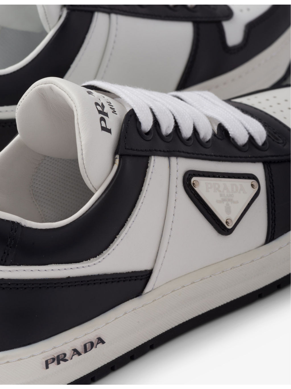 Downtown brand-plaque leather low-top trainers - 5