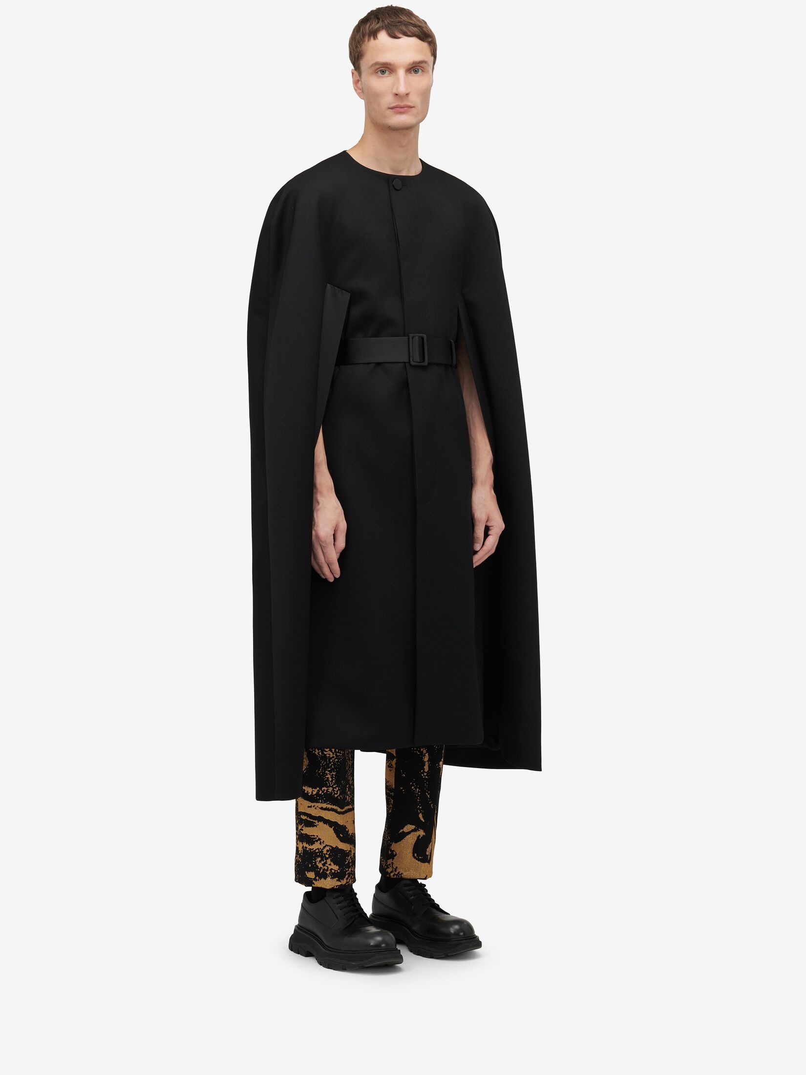 Men's Evening Cape in Black - 3