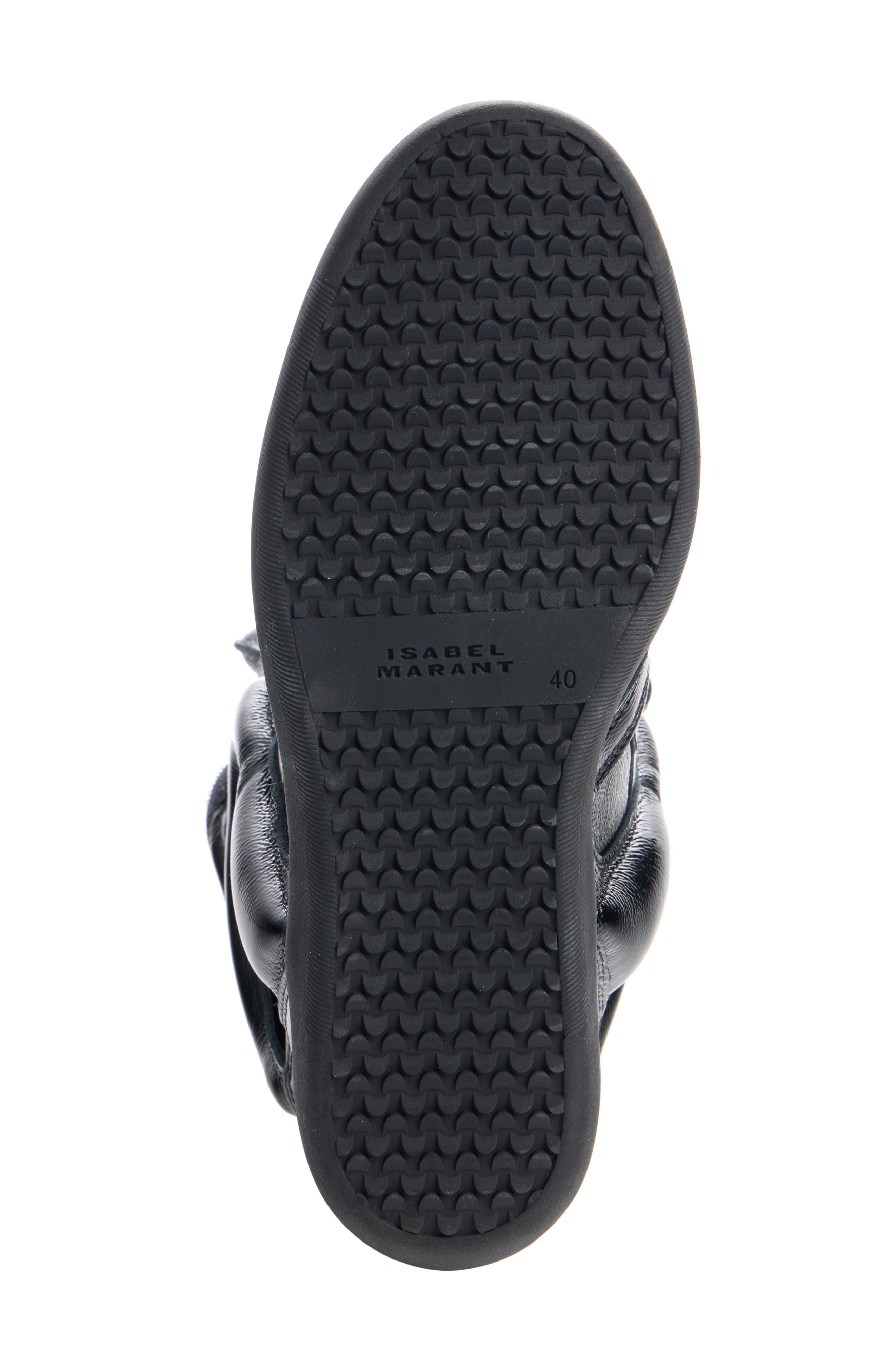 Isabel Marant Bekett Festive Hidden Wedge High Top Sneaker in Black/Silver at Nordstrom - 5