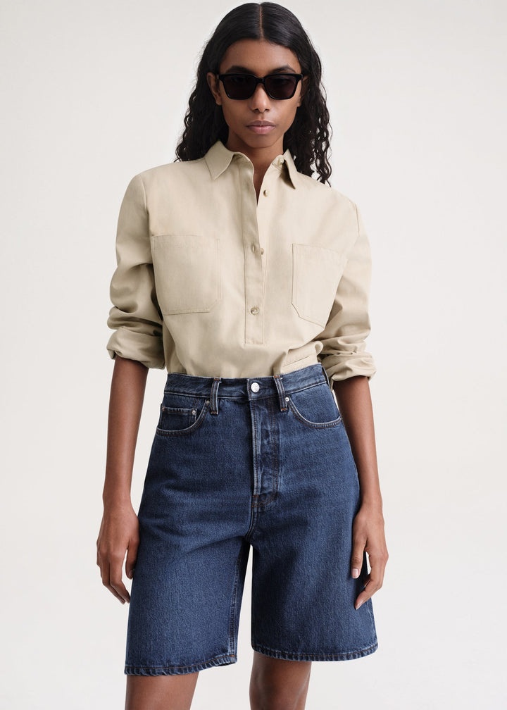 Classic denim shorts dark blue - 5