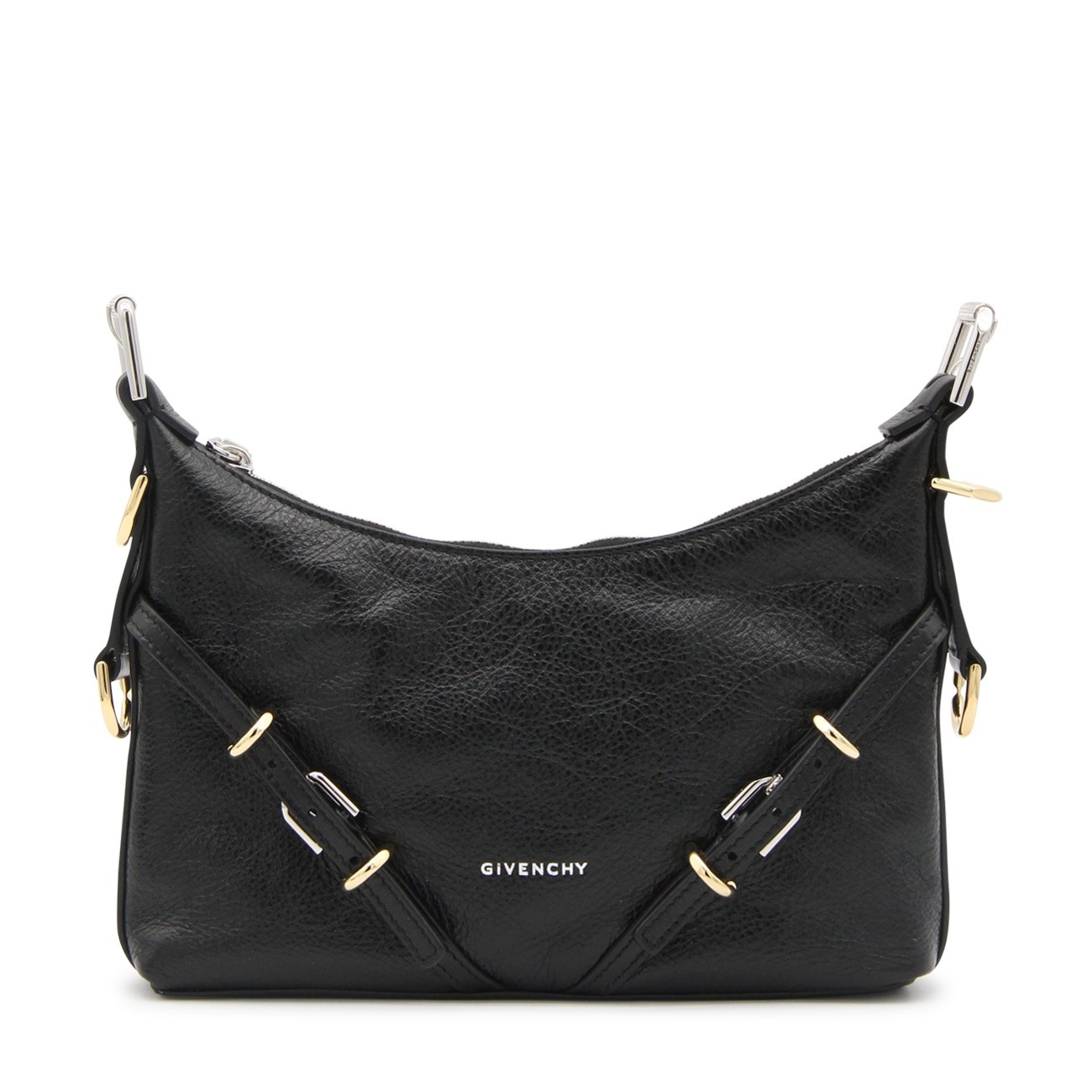 black leather voyou mini shoulder bag - 1