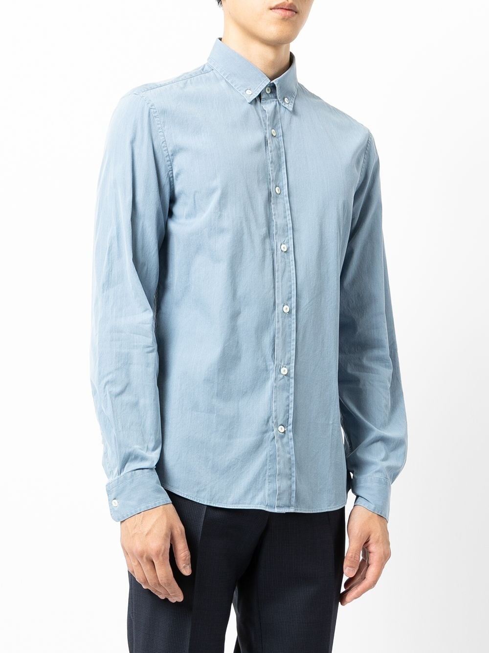 cotton button-down shirt - 3