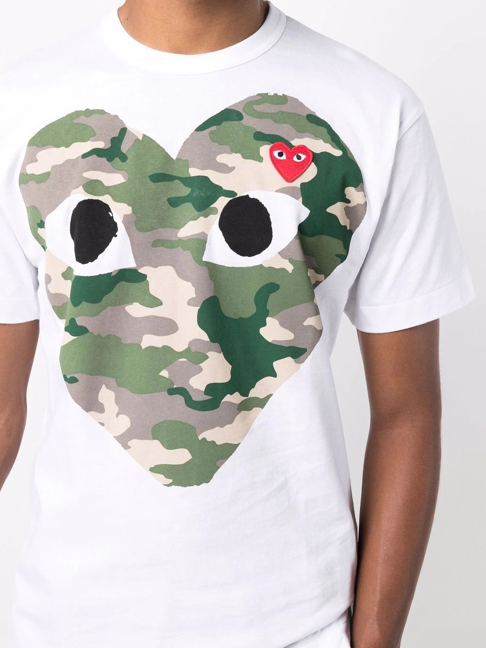 almond-eyed heart T-shirt - 5