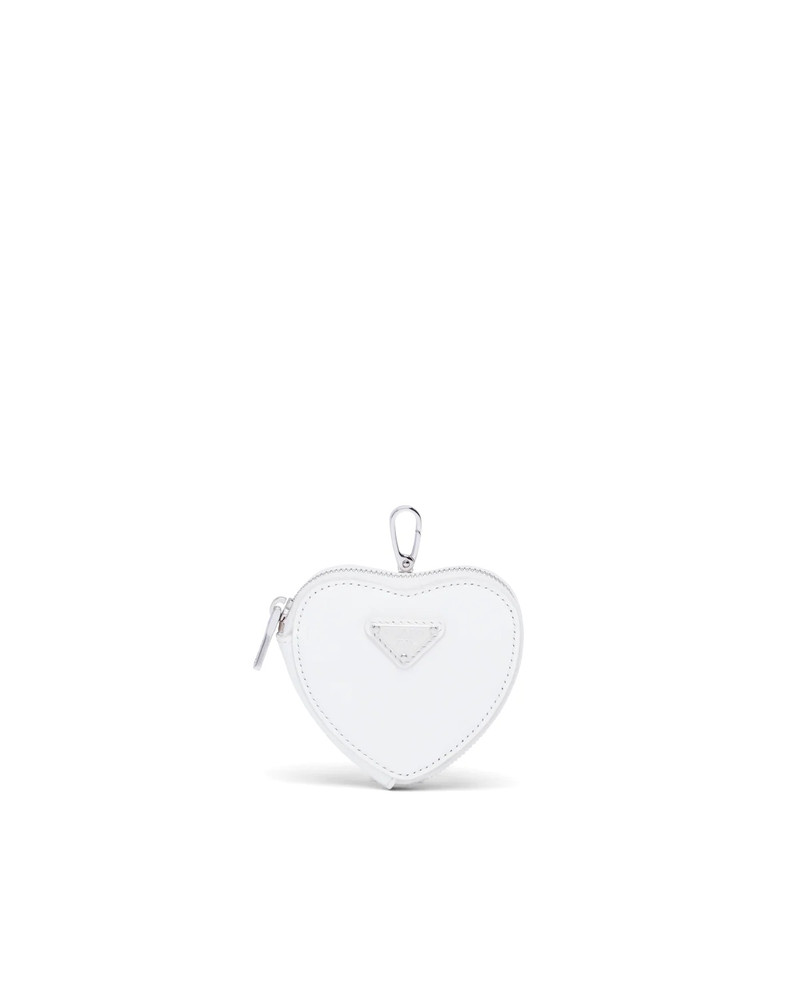 Brushed leather heart mini-pouch 1
