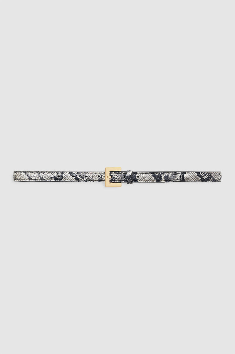 Nicola Belt - Black And White Snake 1