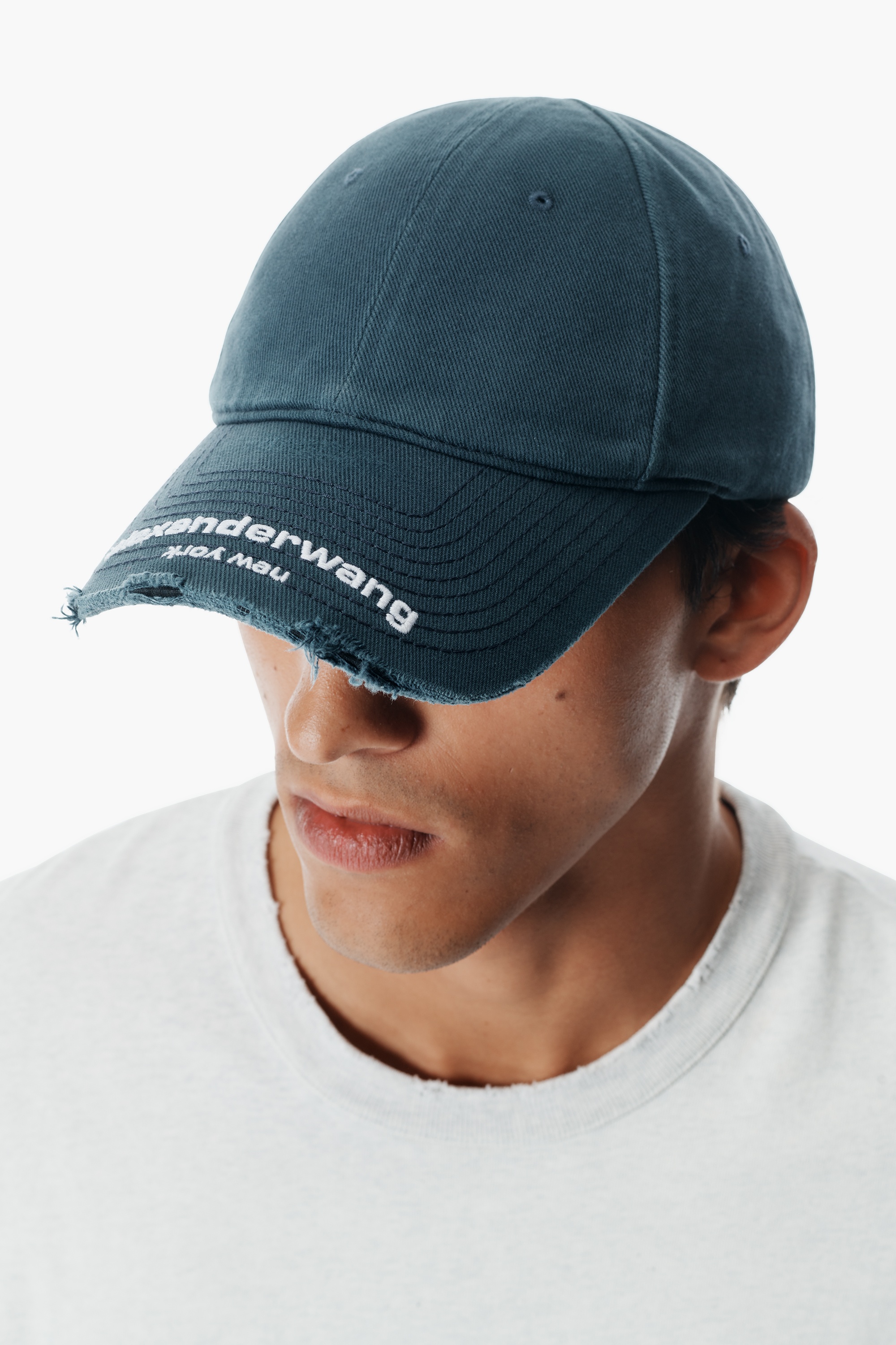 Alexander Wang Distressed Logo Baseball Cap | REVERSIBLE