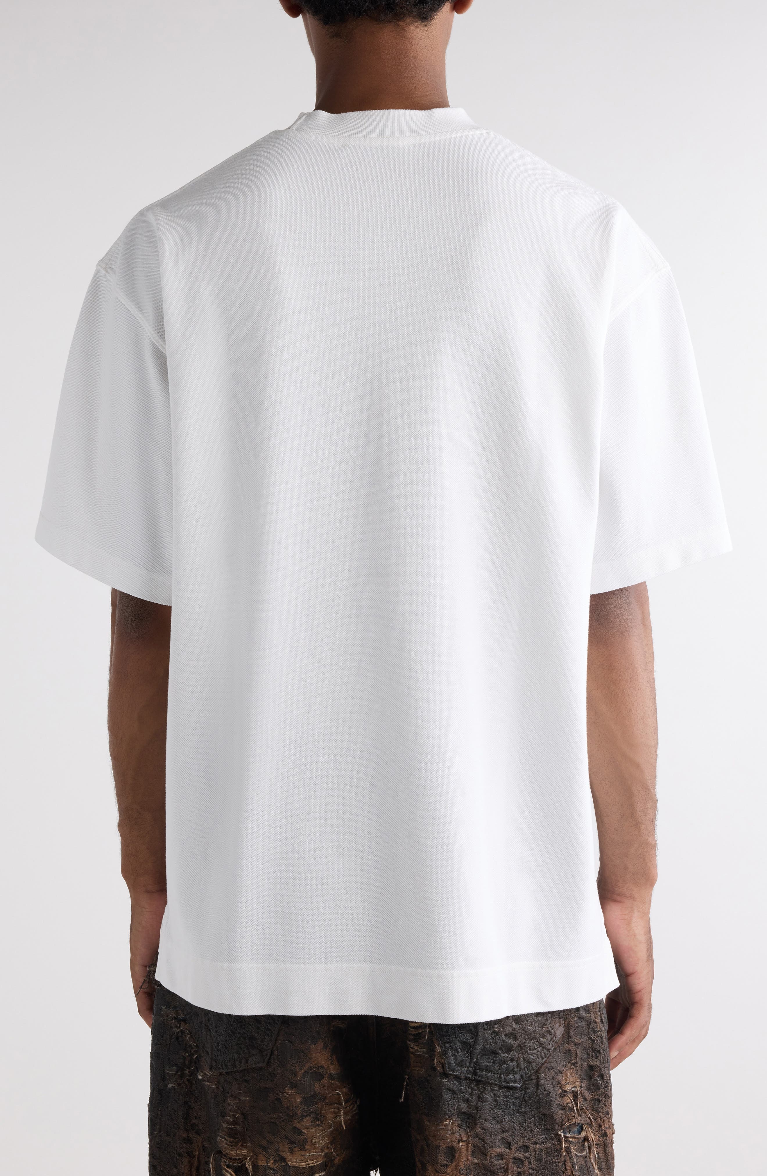 Acne Studios Tourist Logo Embroidered Cotton T-Shirt in Optic White at Nordstrom - 3