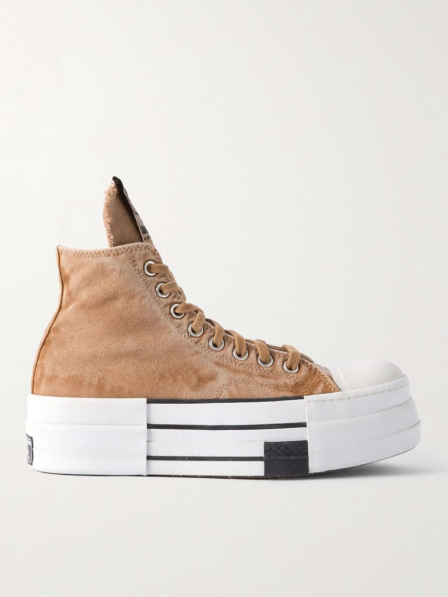 + Converse DBL DRKSTAR Distressed Over-Dyed Canvas High-Top Sneakers - 1