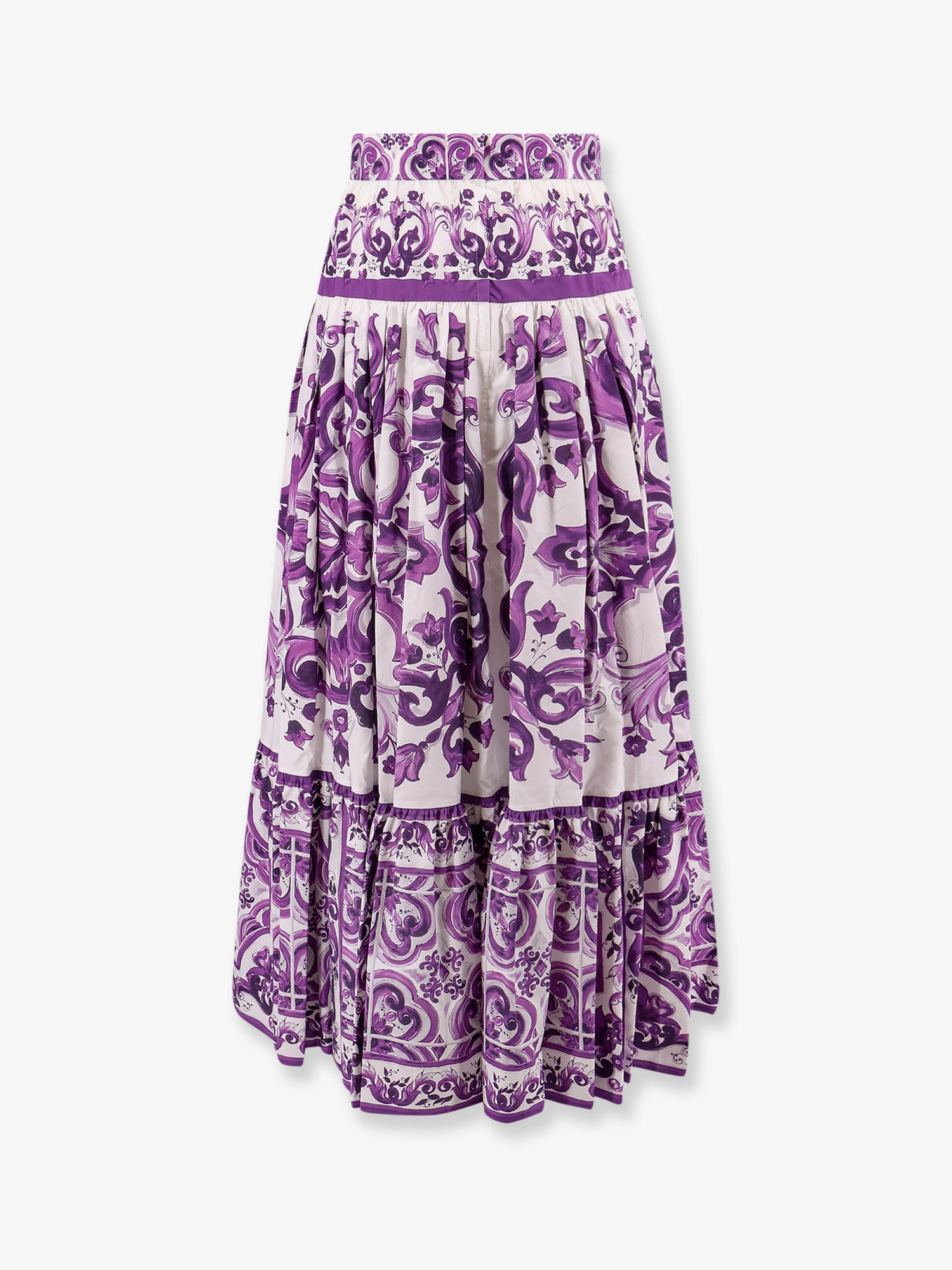 Long Skirt With Maiolica Print - 2