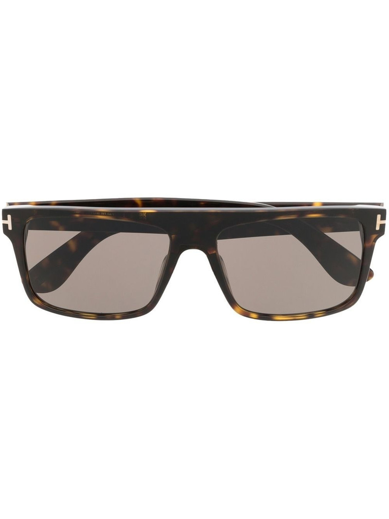 square-frame tortoiseshell sunglasses 1