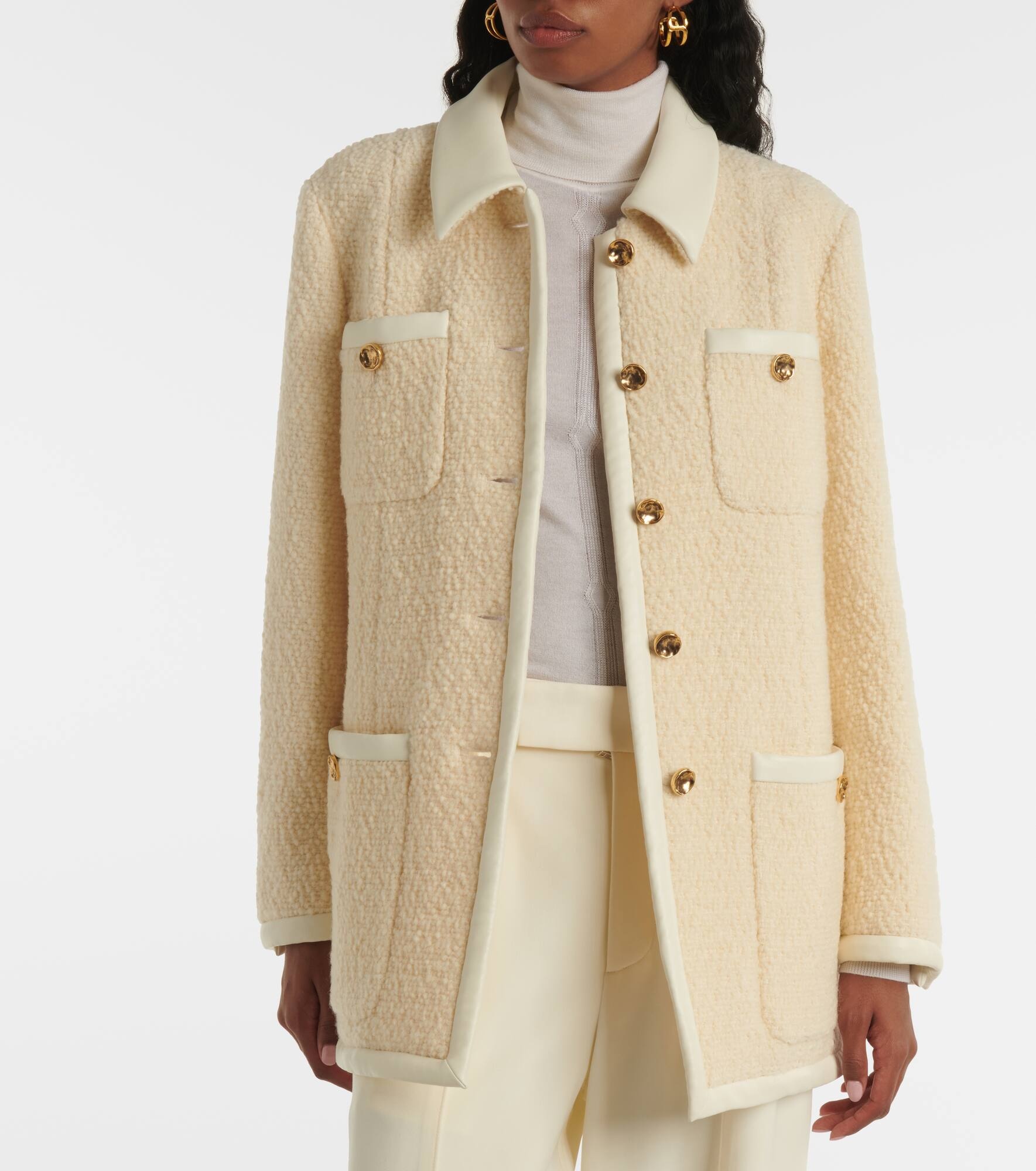 Wool and cotton coat - 6