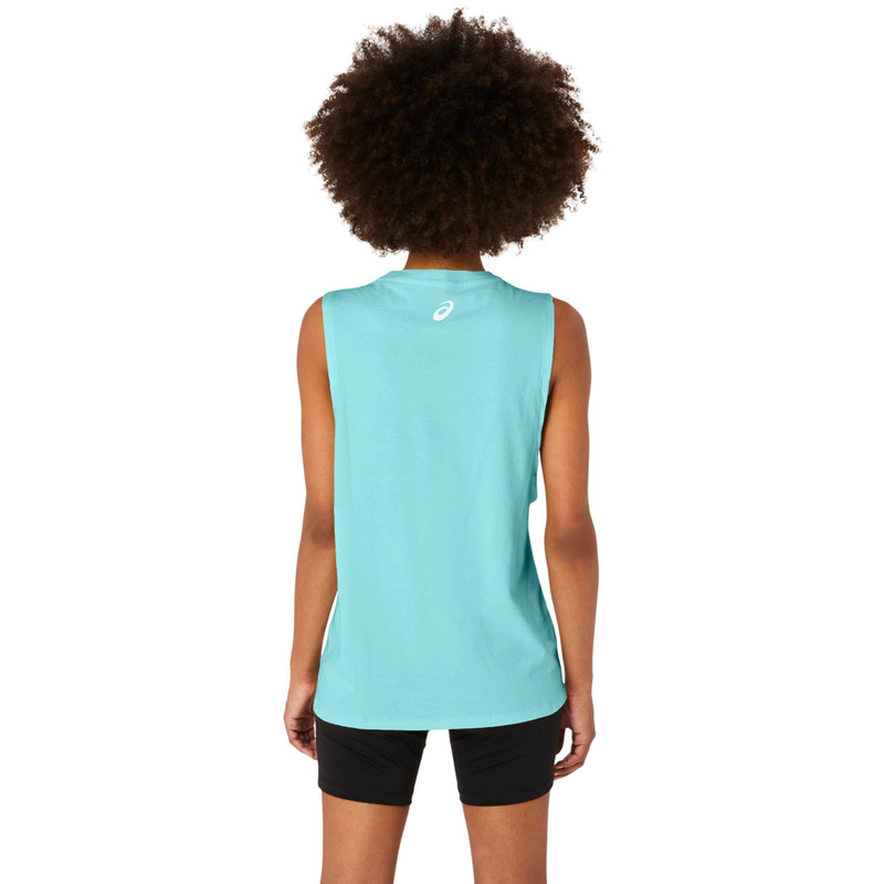 Asics WOMEN'S ASICS SUN IN THE SKY SLOGAN MUSCLE TEE outlook