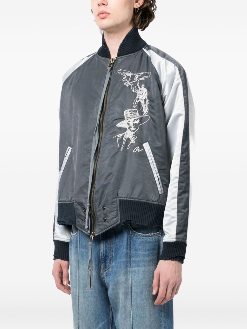 embroidered bomber jacket - 3