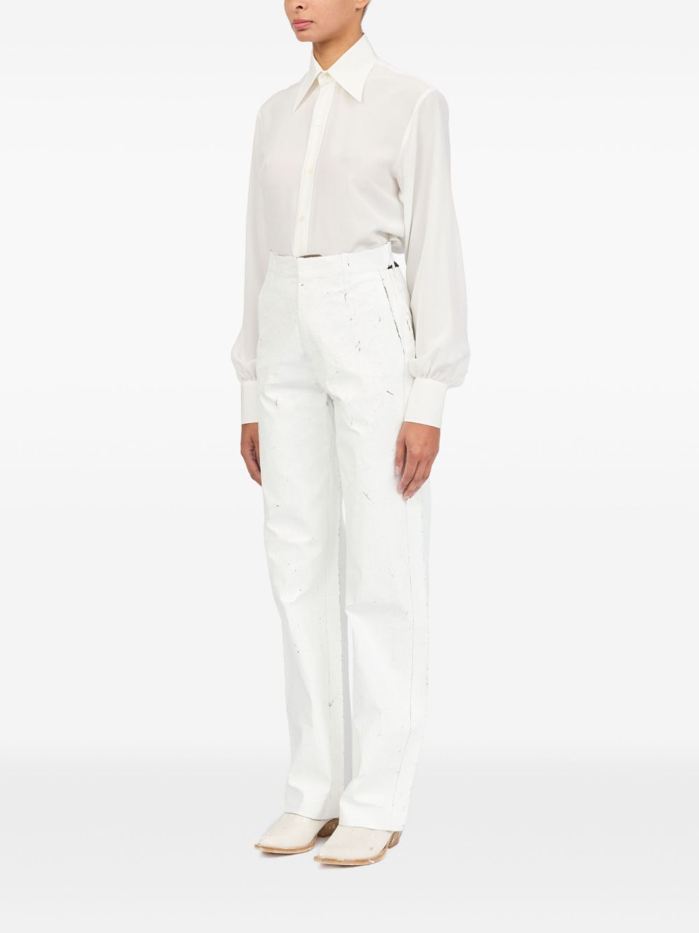 MM6 Maison Margiela Trousers White - 5