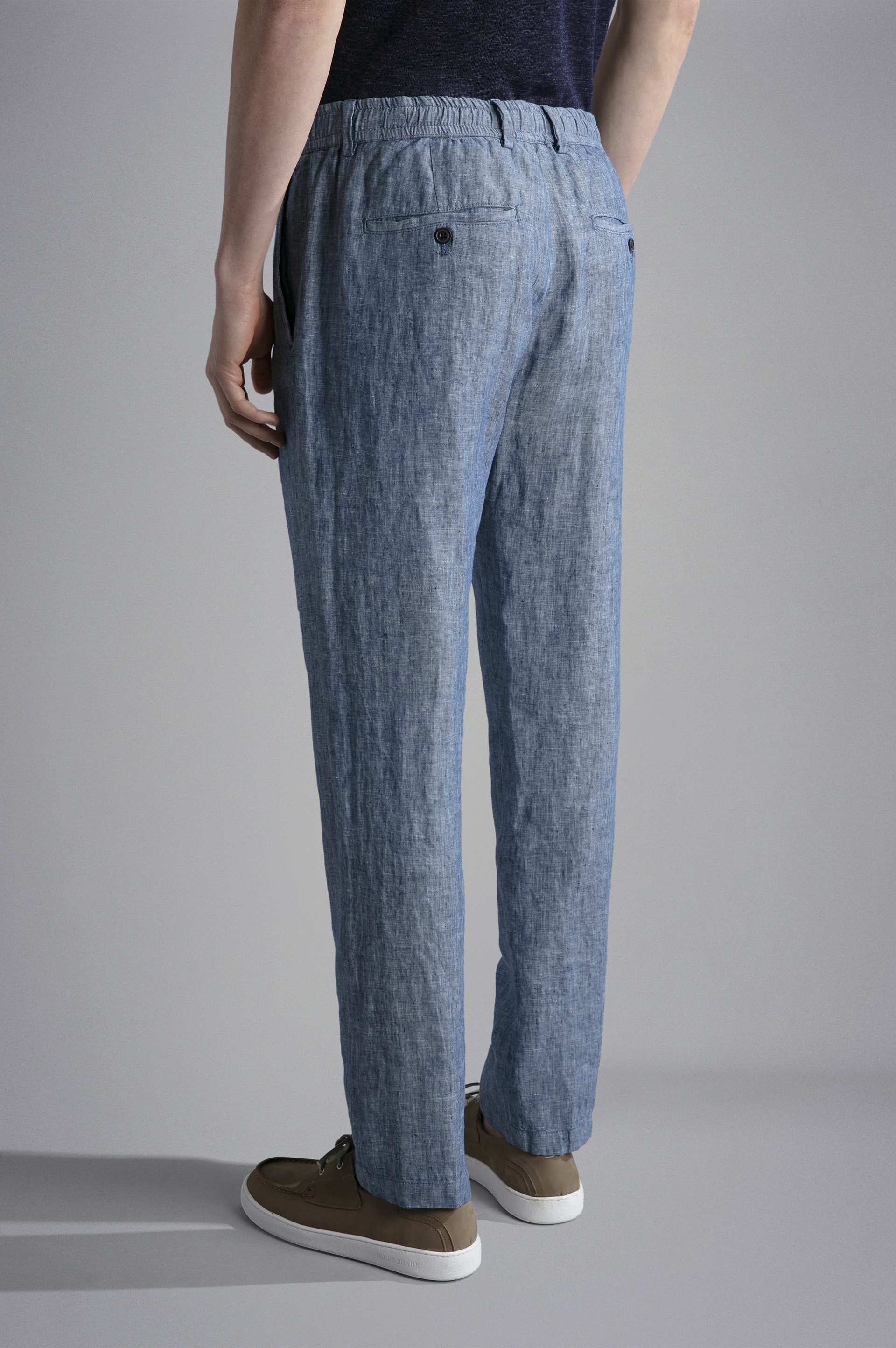 LINEN CHINO TROUSERS - 3