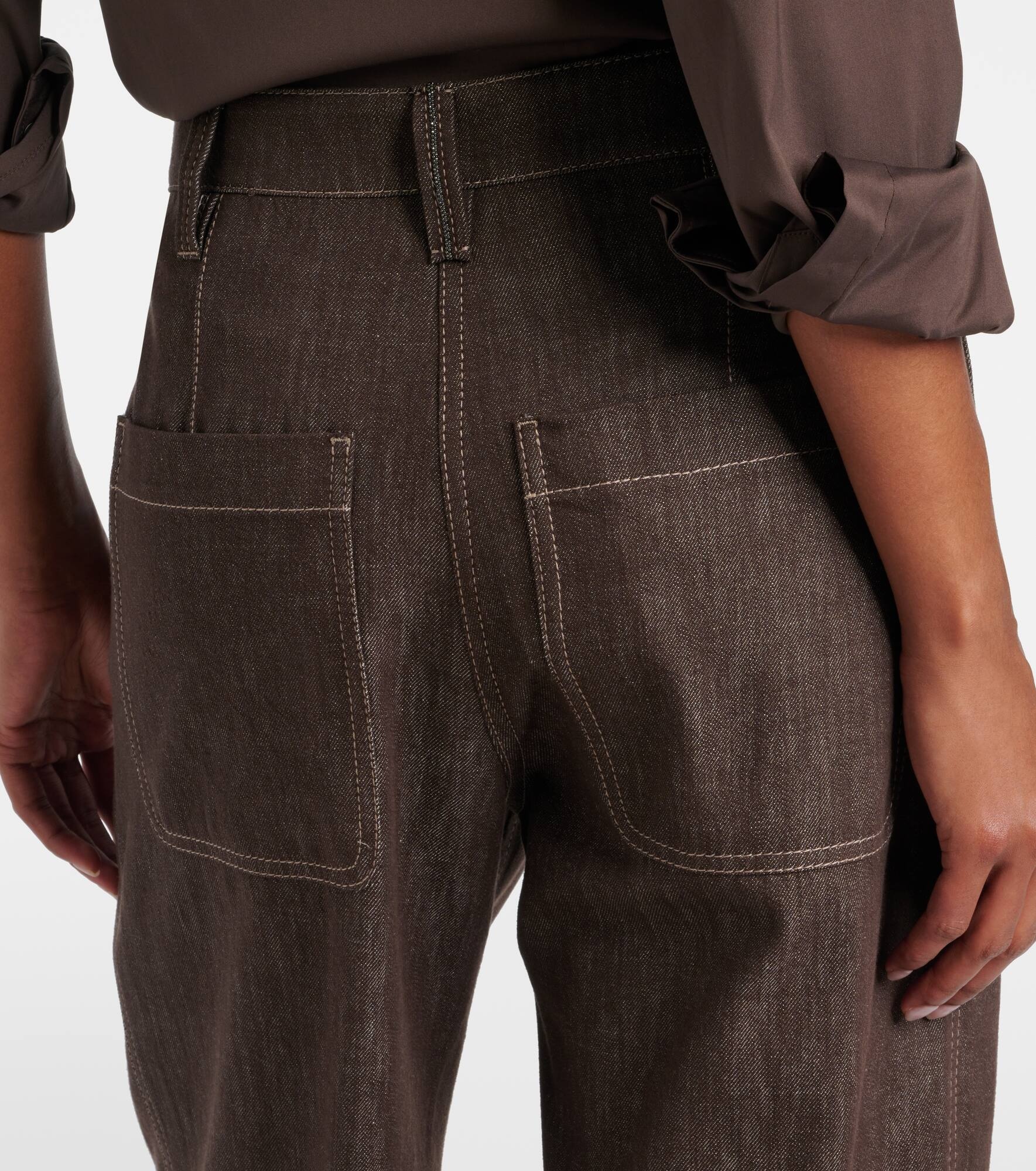 Mid-rise wide-leg jeans - 6