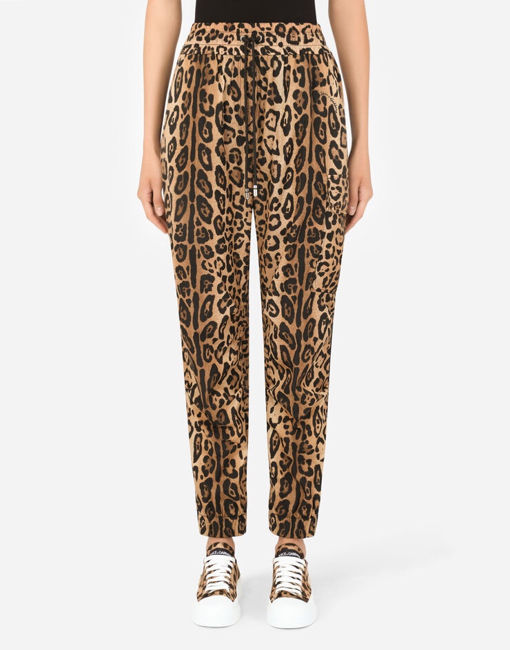 Leopard-print nylon pants - 1