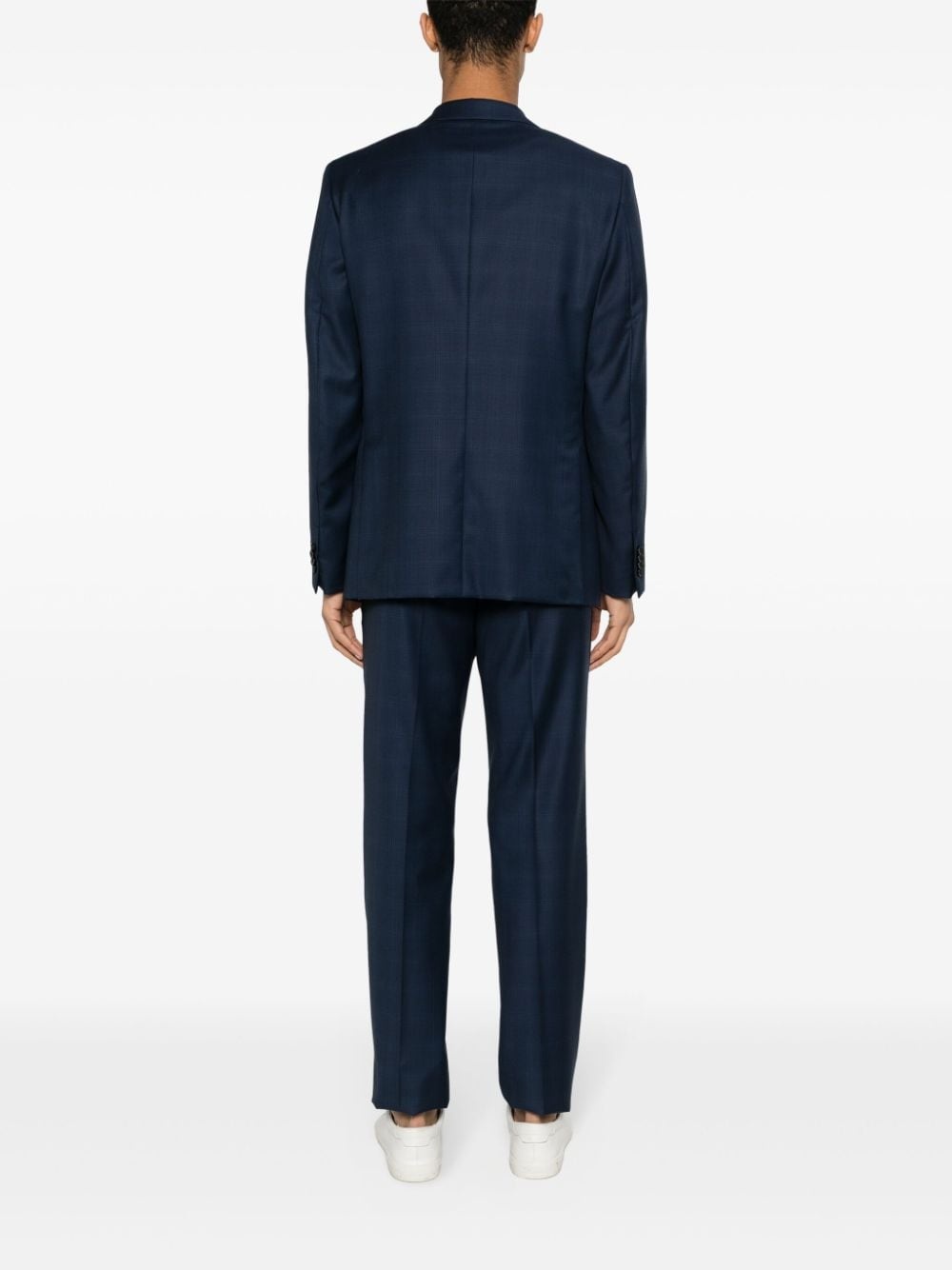 checked single-breasted suit - 4