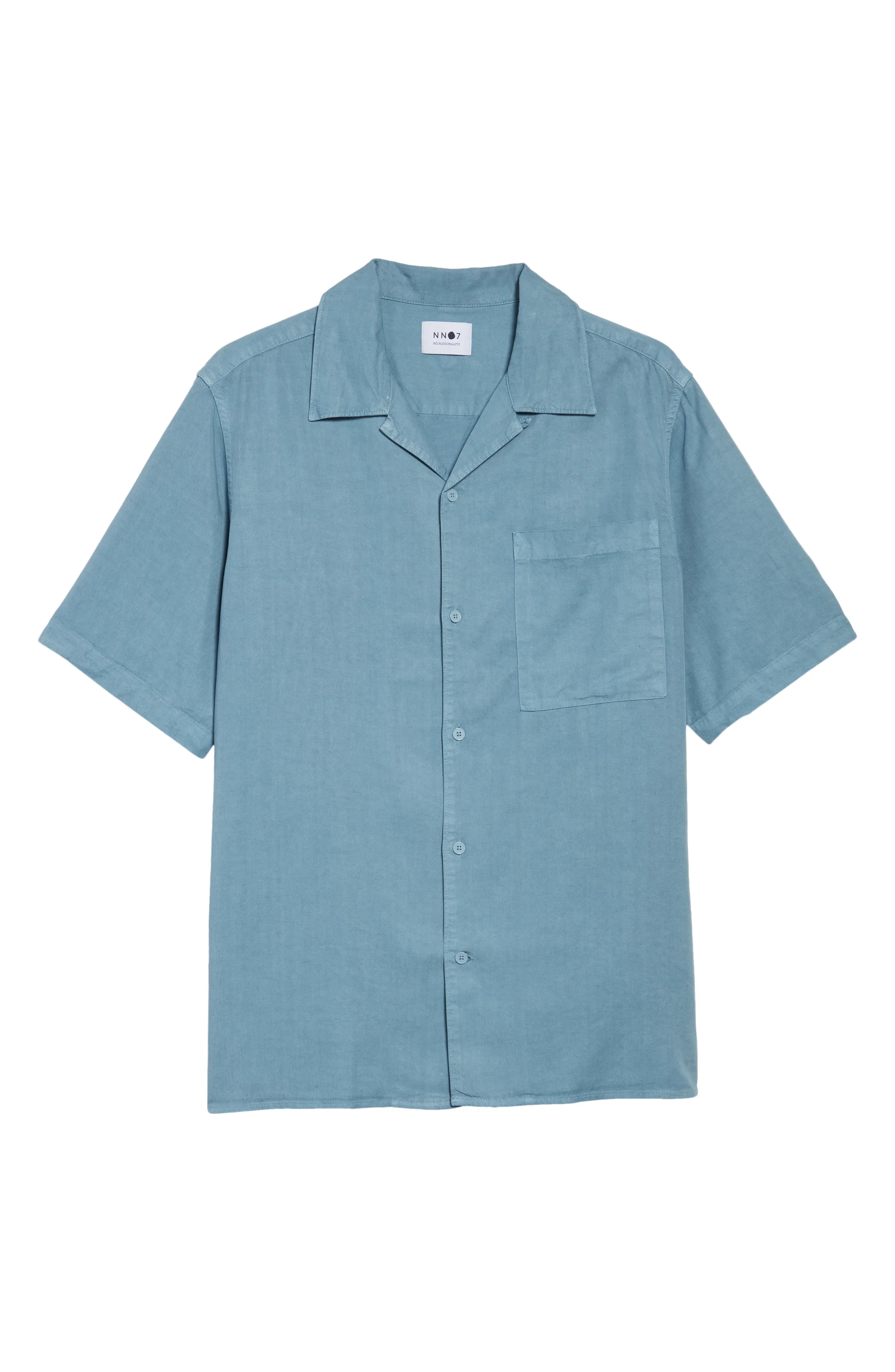 Julio 5029 Short Sleeve Lyocell & Linen Button-Up Camp Shirt - 6