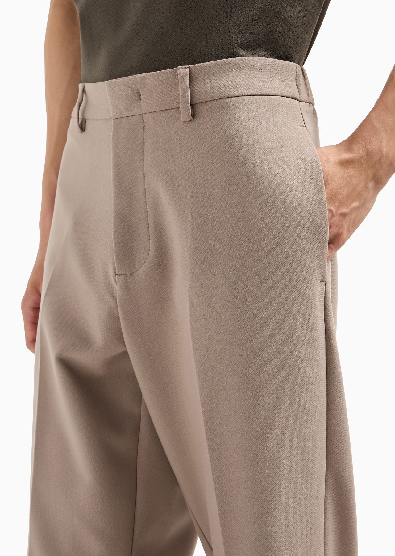 Viscose-blend elasticated-waist trousers - 5