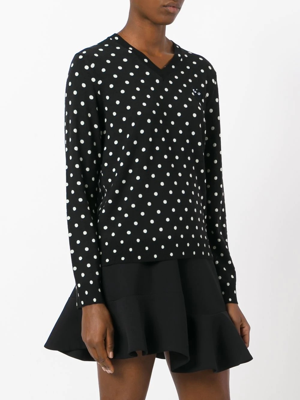 polka dot knitted sweater - 3