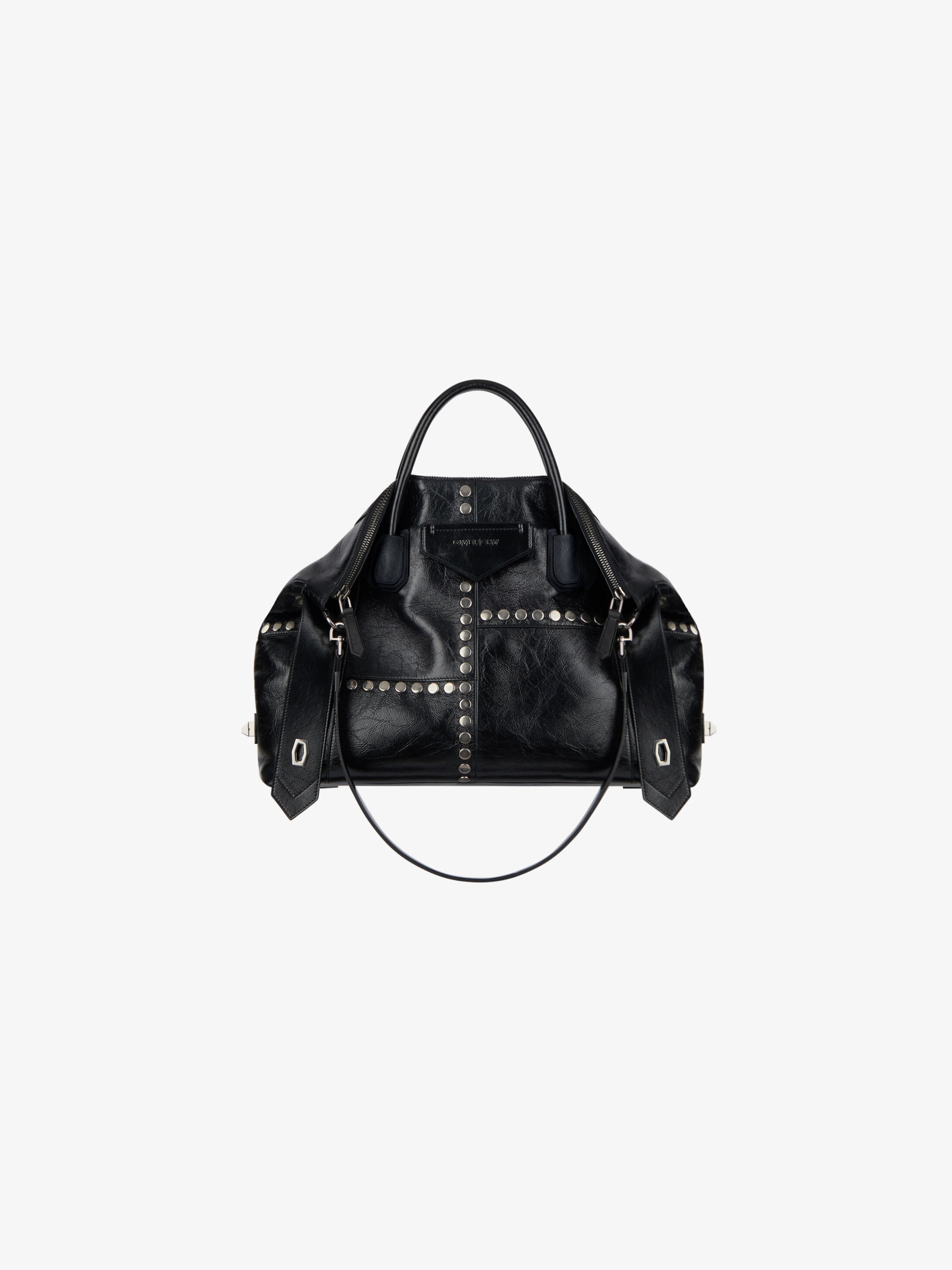 Medium Antigona Soft bag in vintage leather with studs - 1