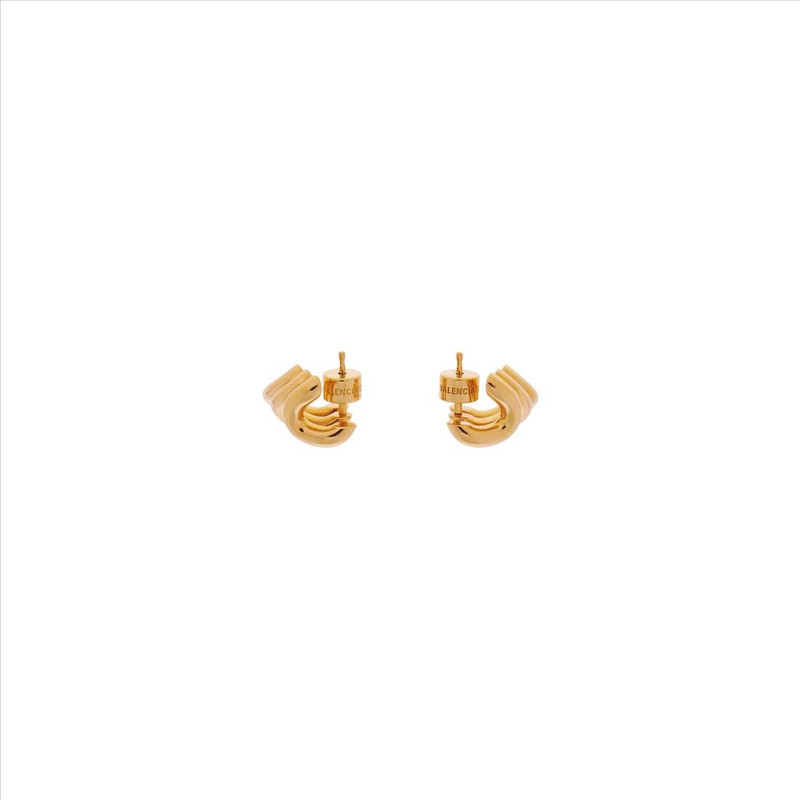 BALENCIAGA Women's Loop Trio Earrings  in Gold outlook